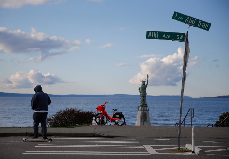 Vylidněné město Seattle.