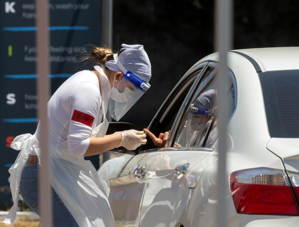 Testování v americkém městě Los Angeles.