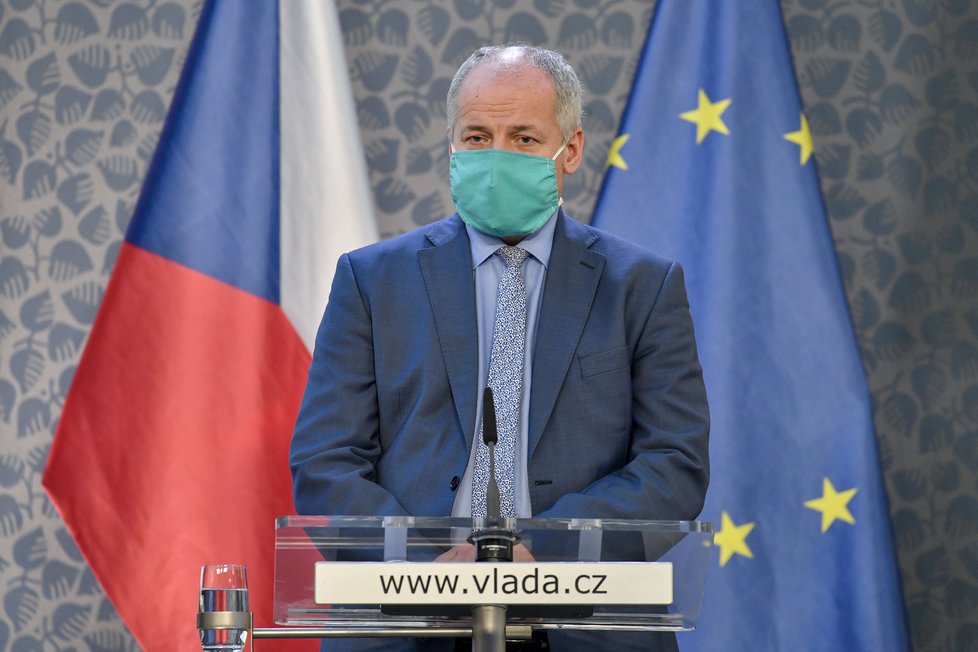 Epidemiolog a náměstek ministra zdravotnictví Roman Prymula na tiskové konferenci po jednání vlády (14.4.2020)