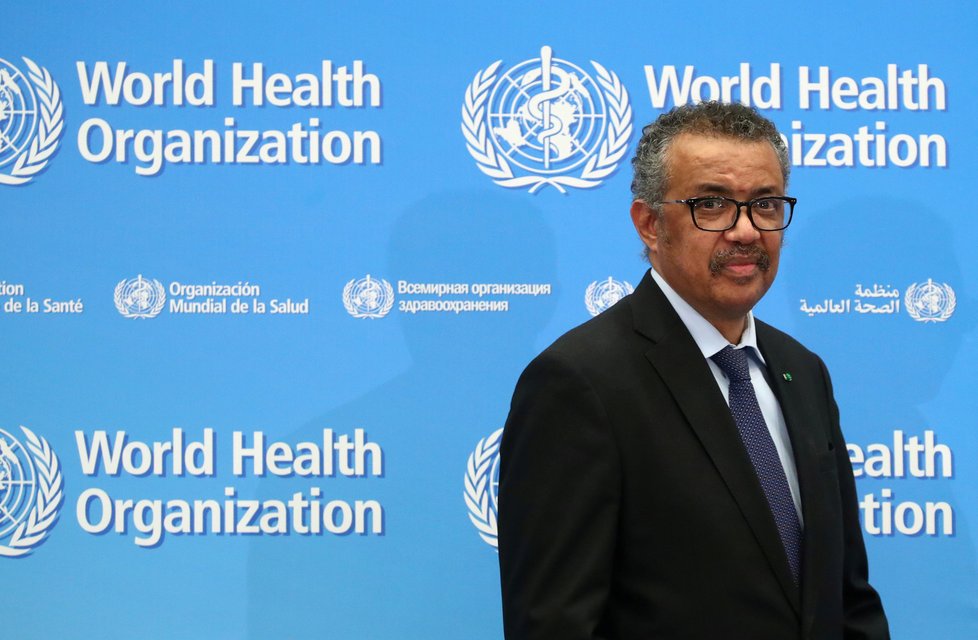 Generální ředitel Světové zdravotnické organizace (WHO) Tedros Adhanom Ghebreyesus.