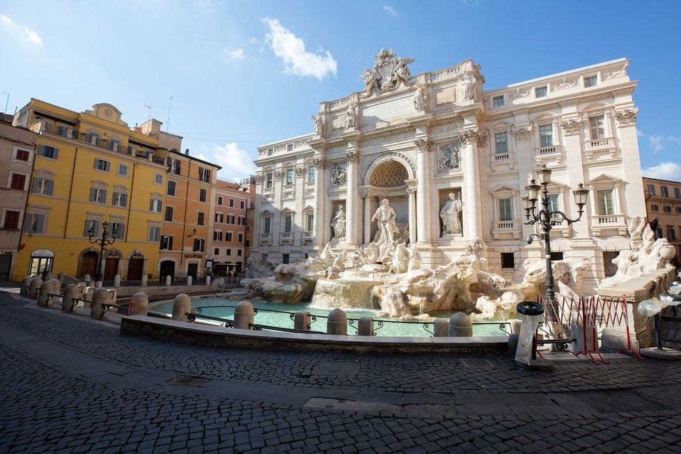 Fontana di Trevi, Řím, 15.3.2020