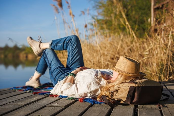 Relaxující žena Relaxující žena