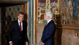Vyzvednutí korunovačních klenotů: Petr Pavel a Andrej Babiš (14. 9. 2026)