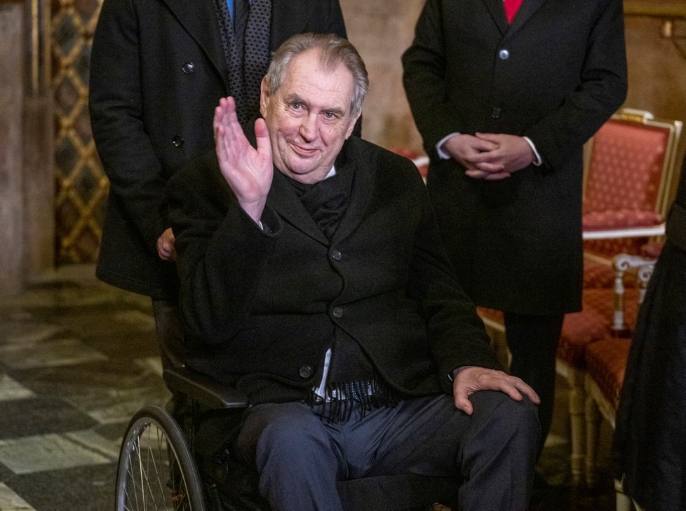 Ukládání korunovačních klenot: Prezident Miloš Zeman. (25.1.2023)