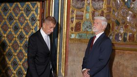 Uložení korunovačních klenotů: Petr Pavel a Andrej Babiš (29. 9. 2026)