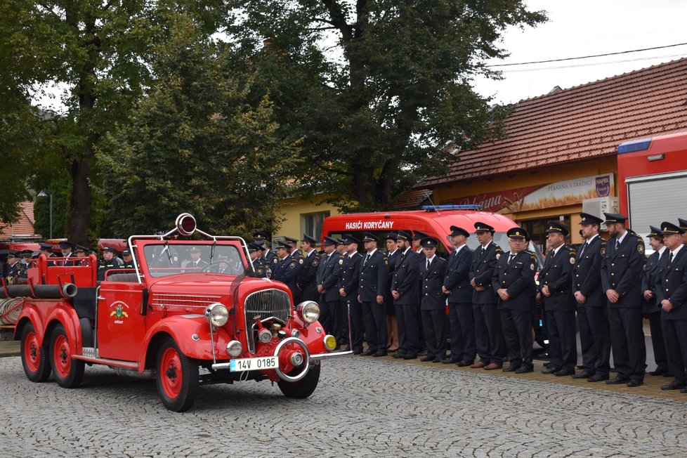 Pohřeb hasiče Jaroslava v Koryčanech.