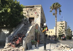 Předchozí zemětřesení: Řecký ostrov Kos postihlo silné zemětřesení.