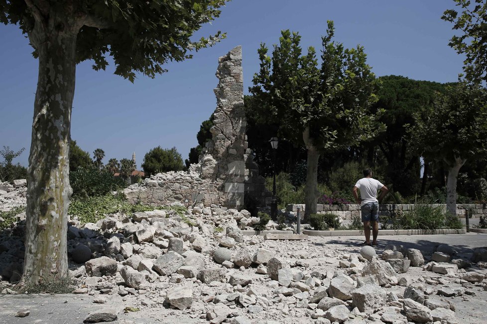 Řecký ostrov Kos postihlo silné zemětřesení v roce 2017.
