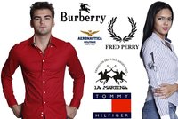 Značkové košile Burberry, Tommy Hilfiger, Fred Perry a jiné za úžasné ceny