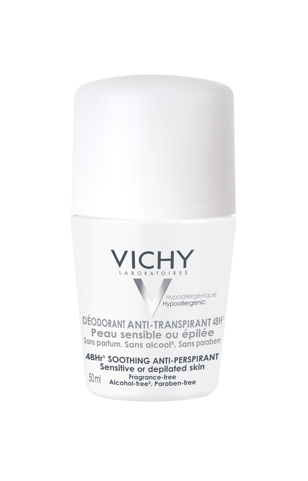 Pro citlivou nebo depilovanou pokožku – 48H Deodorant Antiperspirant, Vichy, 299 Kč.