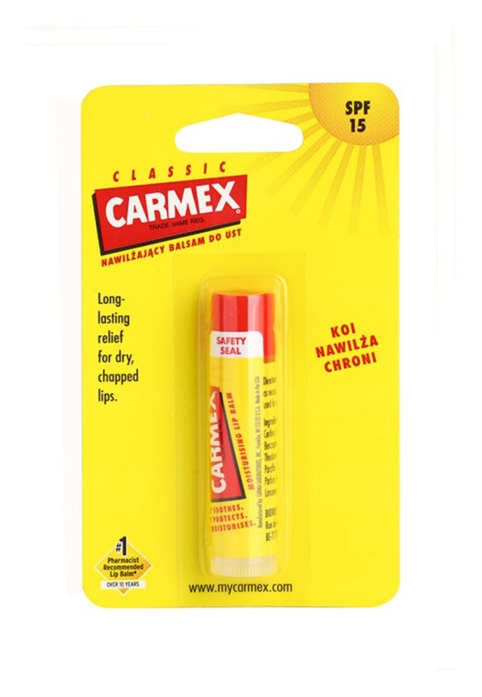 Hydratační balzám na rty v tyčince SPF 15, Carmex Classic, 89 Kč