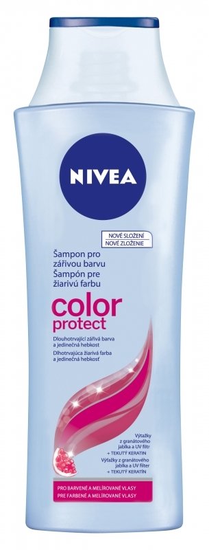 Nivea Šampon pro zářivou barvu Color Protect, 69 Kč, koupíte v síti drogerií