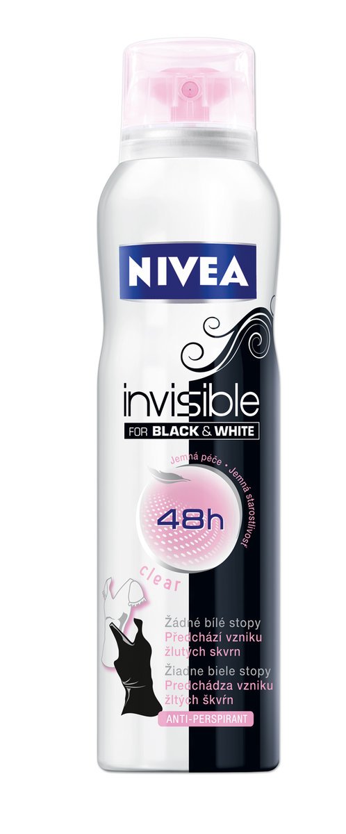 Antiperspirant ve spreji Invisible for black & white, Nivea, 79,90 Kč