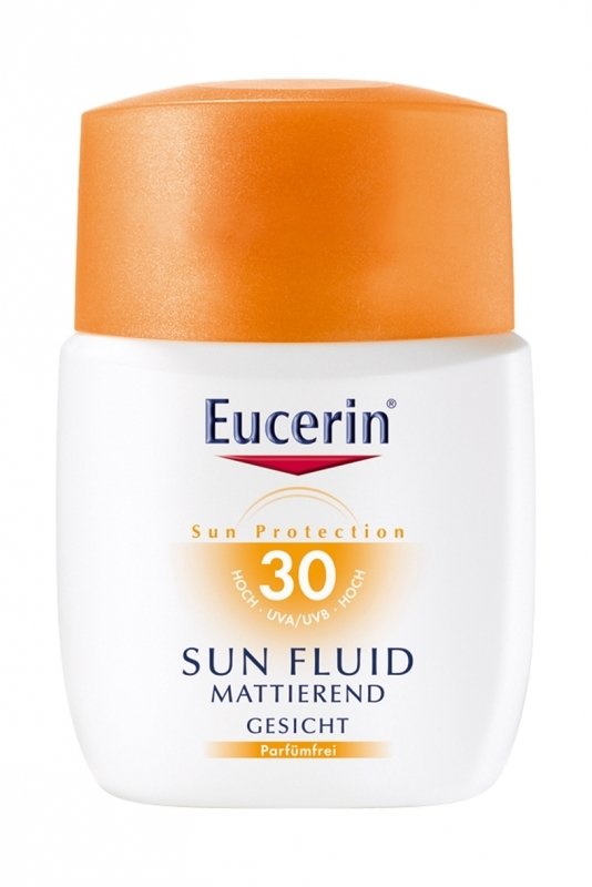 Eucerin Zmatňující emulze na opalování na obličej SPF 30, 344 Kč, koupíte v síti lékáren