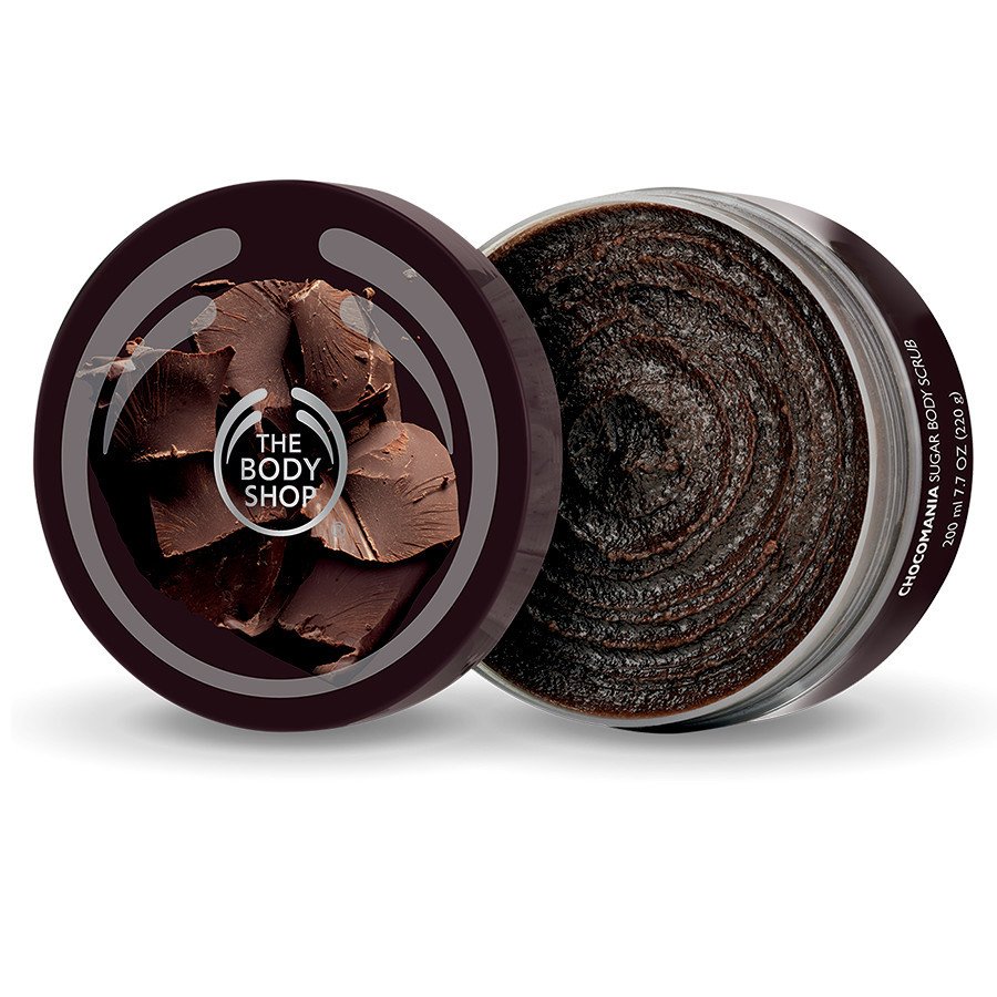 The Body Shop, tělový scrub Chocomania, 399 Kč, koupíte v prodejnách The Body Shop