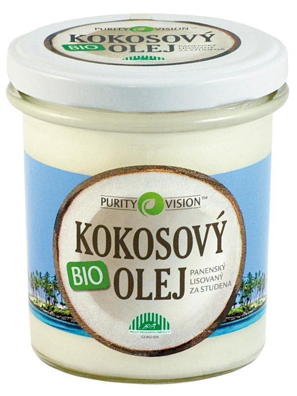 Purity Vision Bio, kokosový olej panenský, 197 Kč (300 ml), koupíte na www.organictime.cz