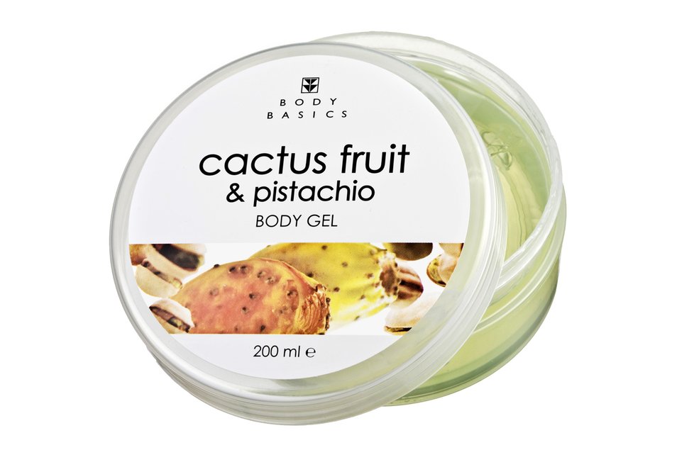 Tělový gel s výtažky z kaktusu a pistácie, Body Basics, 229 Kč
