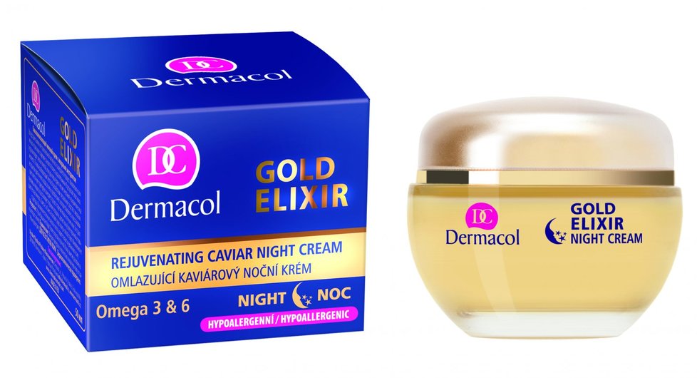 Co používá Jana Paulová - Noční krém Rejuvenating Caviar Night Cream, Gold Elixir, Dermacol, 299 Kč