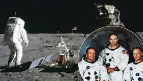 45 let od dobytí vesmíru: Aldrin, Armstrong a Collins.