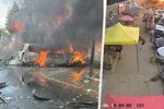 Bombardování tržiště v Kosťantynivce (6. 9. 2023).