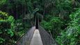 Jedna z visutých lávek nad džunglí v parku Mistico Arenal Hanging Bridges
