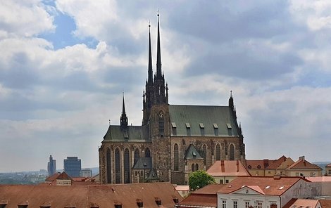 Nejznámější moravský kostel, katedrála sv. Petra a Pavla na Petrově.