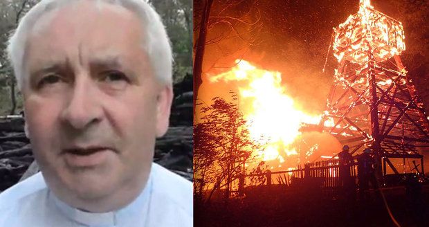 Faráři shořel vzácný kostel před očima: Vstane z popela jako Ježíš, věří