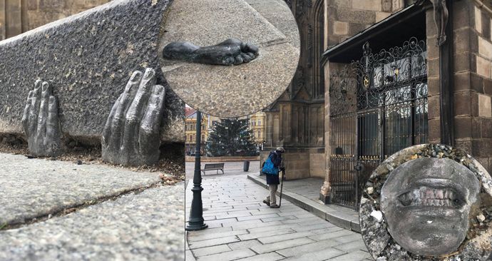 V Plzni u kostela a synagogy se objevují podivné plastiky částí lidského těla. Nikdo neví, kdo je autorem a co mají symbolizovat.