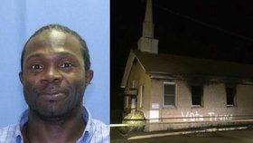 Andrew McClinton zřejmě vypálil černošský kostel v Mississippi ve městě Greenville.