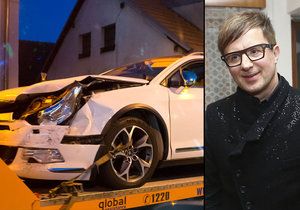 Petr Kotvald měl autonehodu.