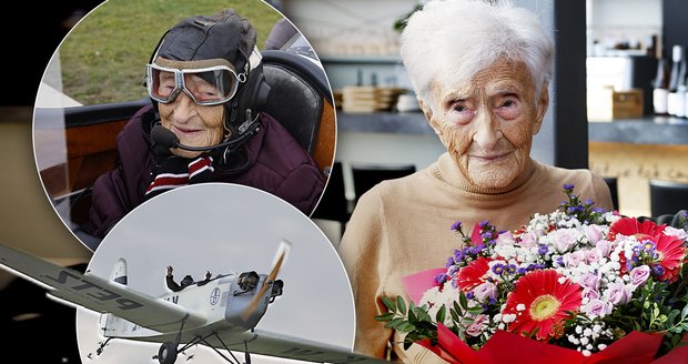 Jaroslava Koubková z Mladé Boleslavi oslavila 104. narozeniny v oblacích.