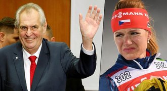 Které sportovce kromě Ledecké ještě Zeman vyznamená? Šanci má Koukalová i Baroš!