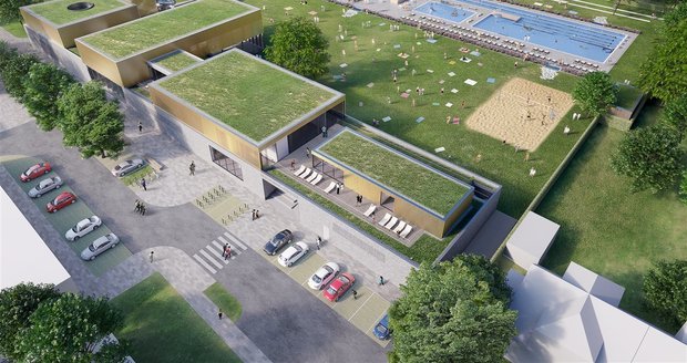 Takto má vypadat po rekonstrukci koupaliště v Kyjově. Nově vznikne i krytý bazén a saunový svět.