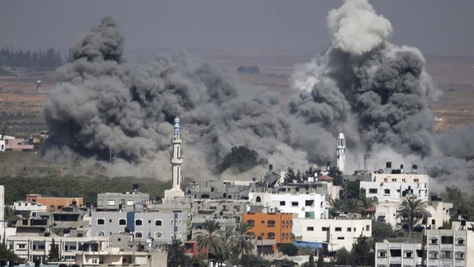 Kouř v Gaze (31. července 2014)