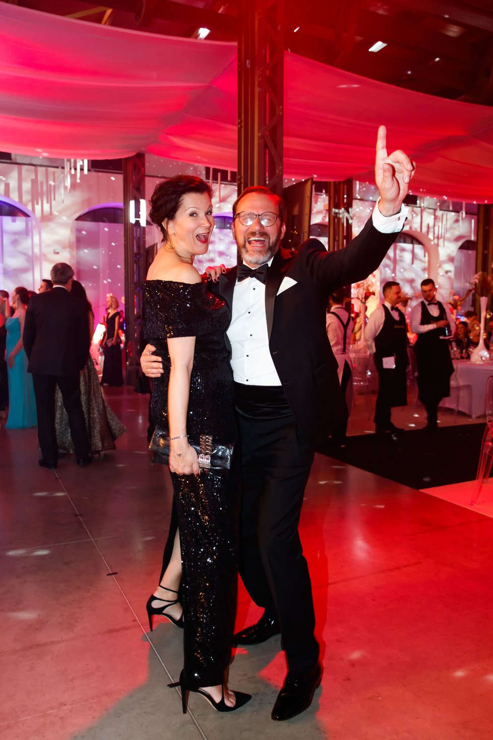 Nejvíc tančila módní návrhářka Tatiana Kovaříková s manželem Petrem