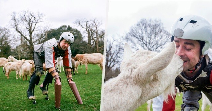 Muž se rozhodl žít jako koza.