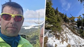 Hasiče v Krkonoších skoro zabil balvan.