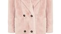 Růžový kožešinový kabát, Marks Spencer, 3299 Kč