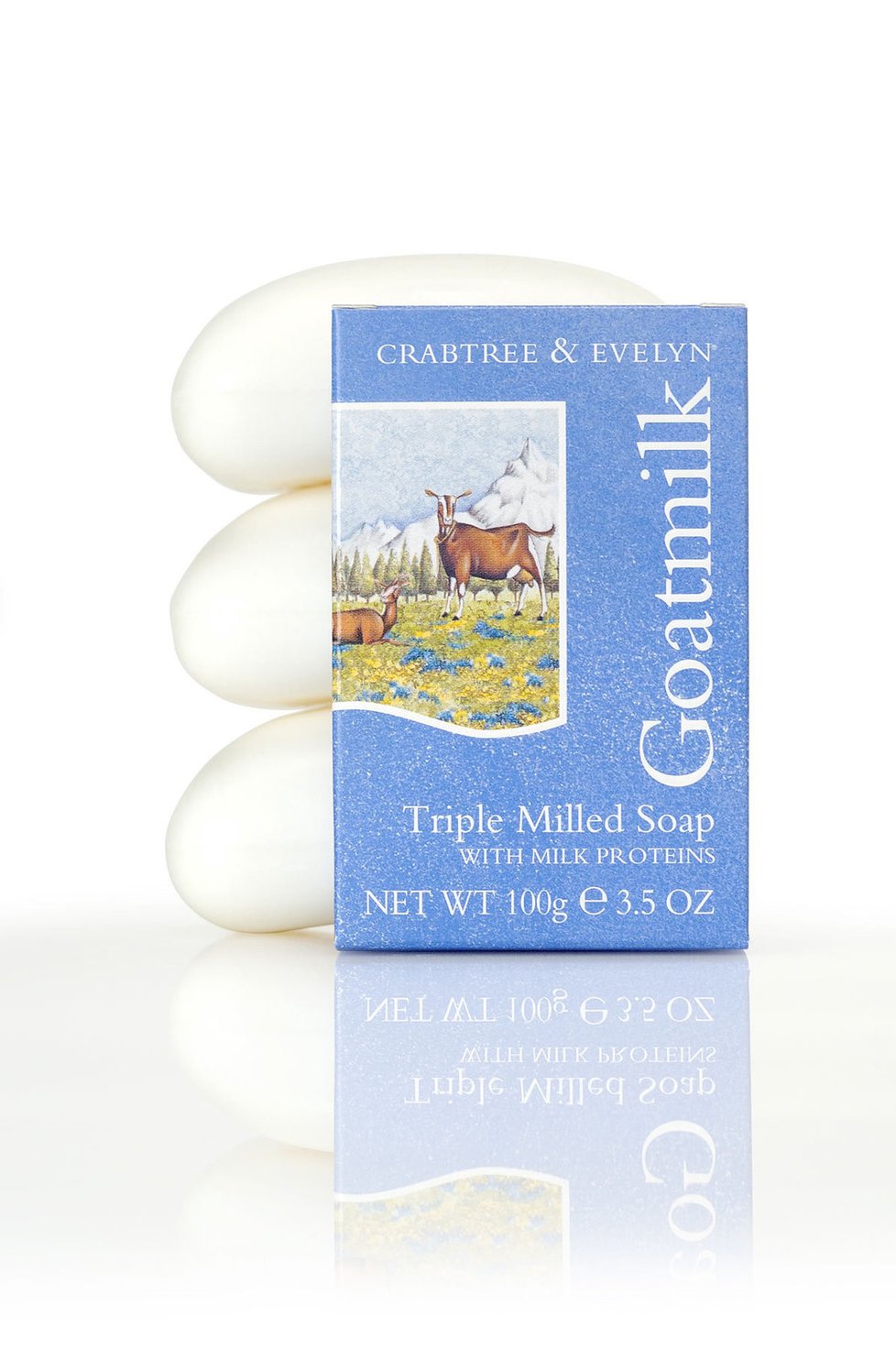 Sada tří mýdel Goatmilk, Crabtree Evelyn, 500 Kč.