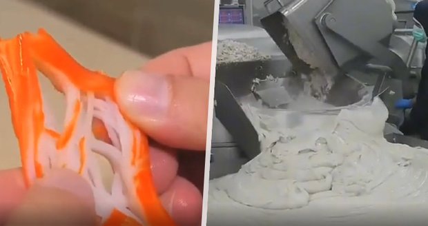 Milovníci mořských plodů pozor: Jak se vyrábí krabí tyčinky? Tohle video vám zkazí chuť!