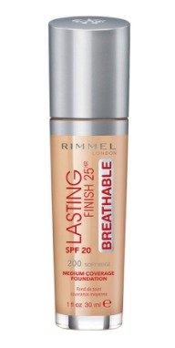 Make-up Lasting Finish Breathable, Rimmel, 289 Kč (30 ml). Koupíte v síti drogérií.