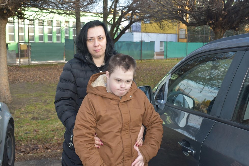 Eva Farníková (42) s postiženým synem Boriskem (12)