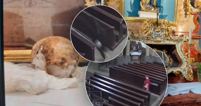 Policie zveřejnila video z krádeže lebky svaté Zdislavy