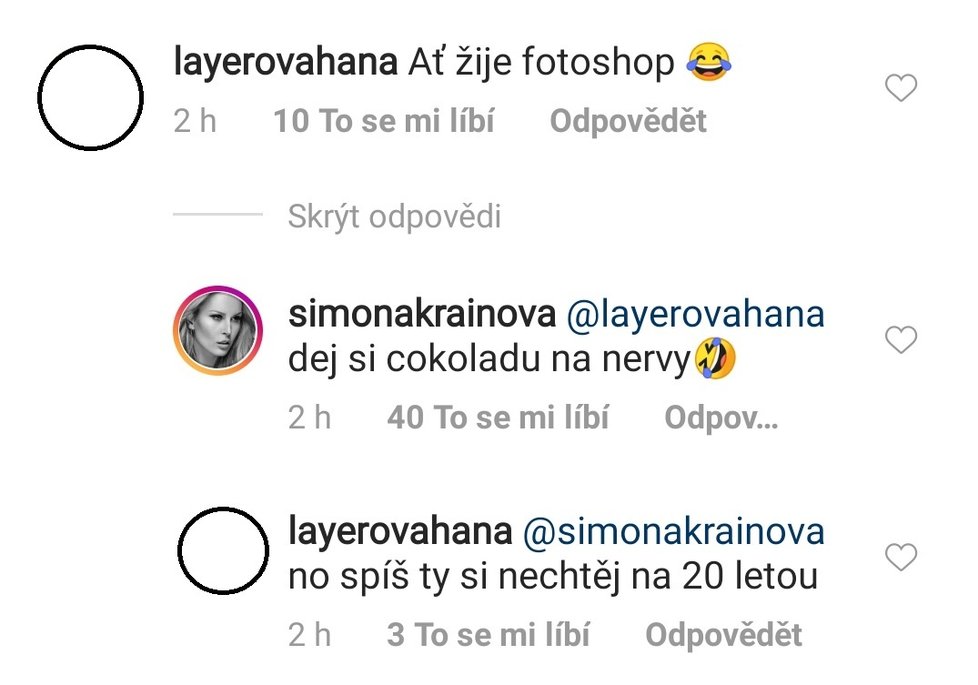 Simona Krainová se pohádala s fanynkami kvůli retušování fotek.