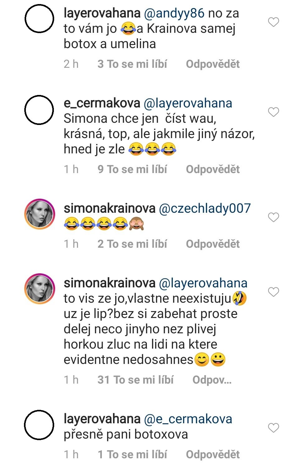 Simona Krainová se pohádala s fanynkami kvůli retušování fotek.