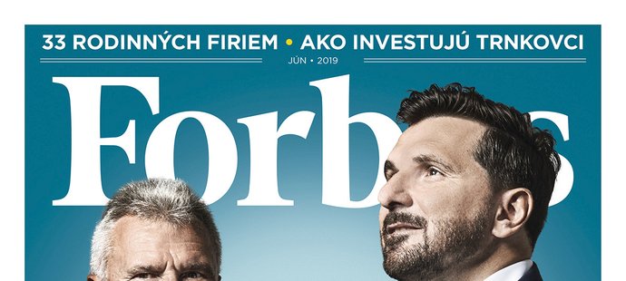 Krajčík se svým otcem na titulce slovenské mutace magazínu Forbes
