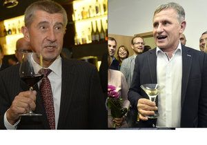 Krajské volby 2016: Andrej Babiš se radoval z vítězství ANO v devíti krajích, Jiří Čunek z triumfu lidovců ve Zlínském.