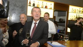 Krajské volby 2016: Andrej Babiš ve štábu ANO