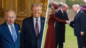 Trump na hradě s Karlem III., Williamem a Kate: Co prozradila řeč těla?