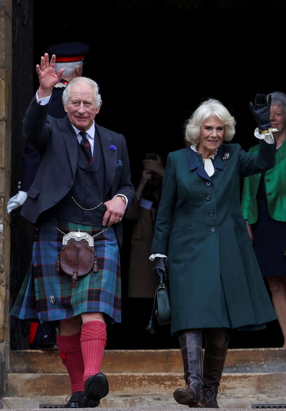 Král Karel III. navštívil veřejnost ve skotském městě Dunfermline.